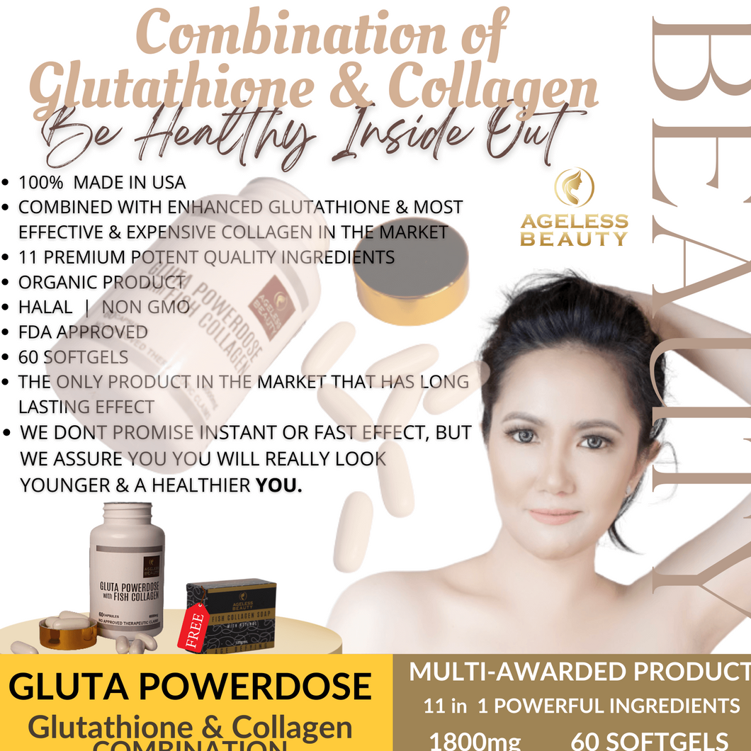 GLUTA POWERDOSE + APPLE CIDER + FREE FISH COLLAGEN SOAP (PROMO ONLY)
